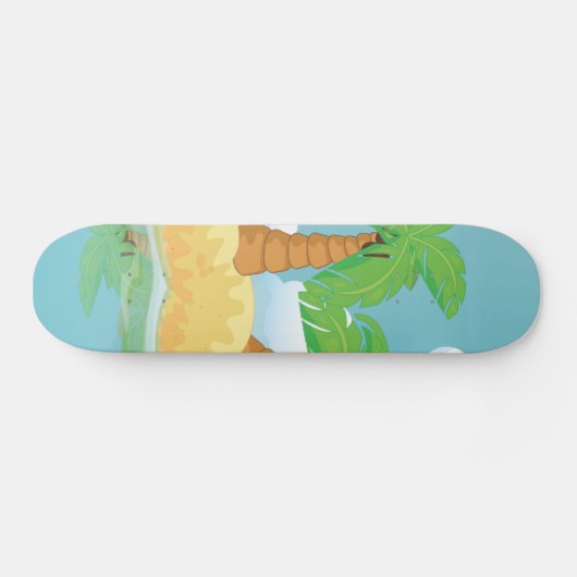Onbewoond eiland persoonlijk skateboard (Horizontaal)