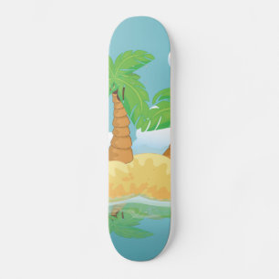Onbewoond eiland persoonlijk skateboard