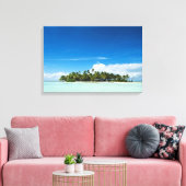 Onbewoond of verlaten tropisch eiland canvas print (Insitu (Woonkamer))