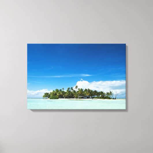Onbewoond of verlaten tropisch eiland canvas print (Voorkant)