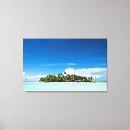 Onbewoond of woestijn tropisch eiland canvas print (Voorkant)