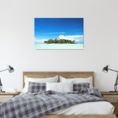 Onbewoond of woestijn tropisch eiland canvas print (Insitu (Slaapkamer))