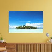 Onbewoond of woestijn tropisch eiland canvas print (Insitu (Woonkamer))