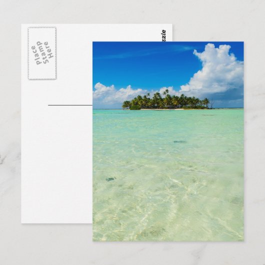 Onbewoond verticaal briefkaart van eilanden (Voorkant / Achterkant)