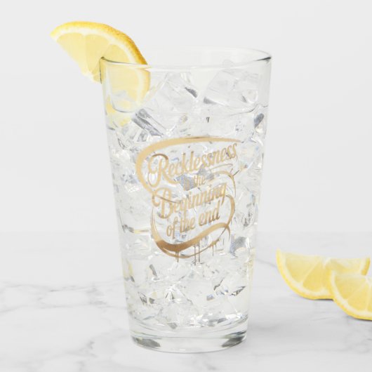 Onbezonnenheid is het begin van het einde glas (Voorkant ijs)