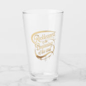 Onbezonnenheid is het begin van het einde glas (Voorkant)
