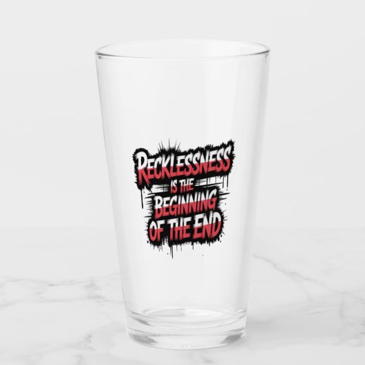 Onbezonnenheid is het begin van het einde glas (Voorkant)