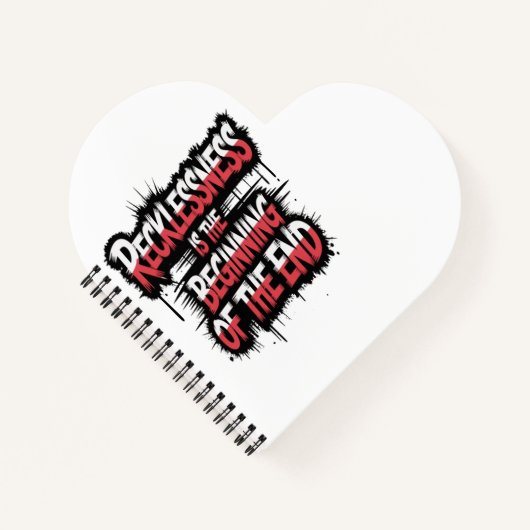 Onbezonnenheid is het begin van het einde notitieboek (Voorkant)