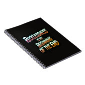 Onbezonnenheid is het begin van het einde notitieboek (Rechterzijde)