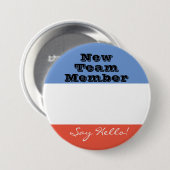 Onboarding nieuwe de naamknoop van het werknemersw ronde button 7,6 cm (Voorkant /achterkant)
