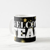 Onboarding nieuwe medewerker welkomstbehandeling koffiemok (Voorkant links)