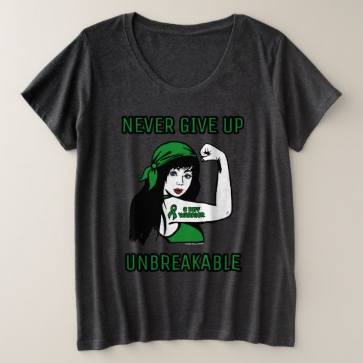 ONBREAKBARE (lang haar)...C Diff Grote Maat T-shirt (Design voorkant)