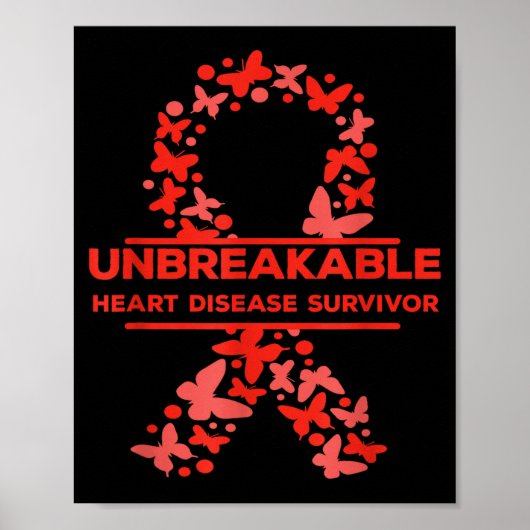 Onbreekbaar Hart Ziekte Overlevende Bewustzijn Wea Poster (Voorkant)