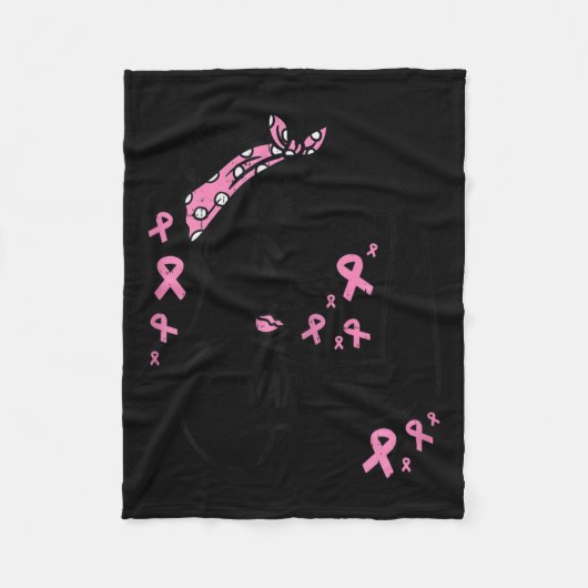Onbreekbaar roze lint Borstkanker Awareness GI Fleece Deken (Voorkant)