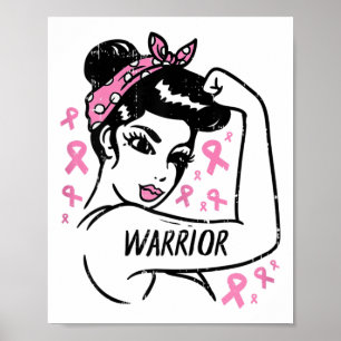 Onbreekbaar roze lint Borstkanker Awareness GI Poster