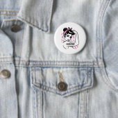 Onbreekbaar roze lint Borstkanker Awareness GI Ronde Button 5,7 Cm (In situ)