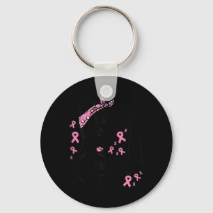 Onbreekbaar roze lint Borstkanker Awareness GI Sleutelhanger
