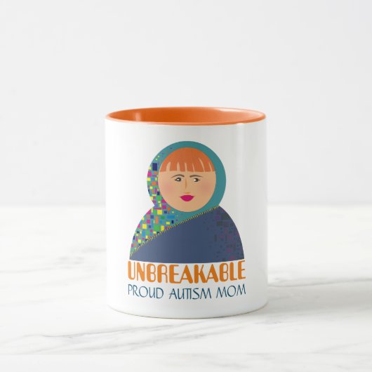 Onbreekbaar Trots Autisme Mama Unieke Koffie Mok (Midden)