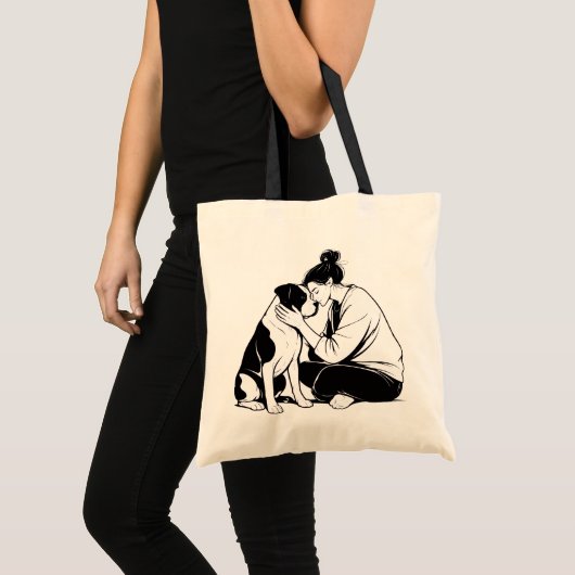 Onbreekbare Band Tussen Hond & Mens Tote Bag (Voorkant (product))
