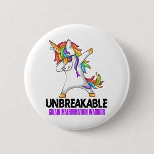 Onbreekbare Chiari Malformation Warrior Ronde Button 5,7 Cm
