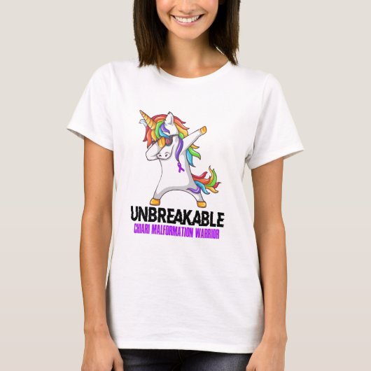 Onbreekbare Chiari Malformation Warrior T-shirt (Voorkant)