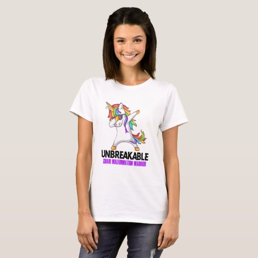 Onbreekbare Chiari Malformation Warrior T-shirt (Voorkant volledig)
