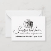 Onbreekbare Cyclus van de Natuur Notitiekaartje (Achterkant)
