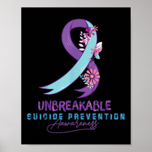 Onbreekbare depressie Zelfmoordpreventie Awarenes Poster
