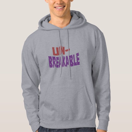 Onbreekbare, gedurfde en veerkrachtige typografie hoodie (Voorkant)