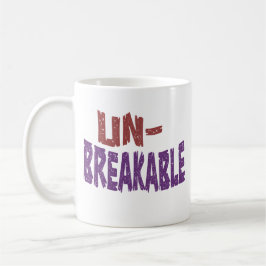 Onbreekbare, gedurfde en veerkrachtige typografie koffiemok