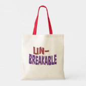 Onbreekbare, gedurfde en veerkrachtige typografie tote bag (Achterkant)