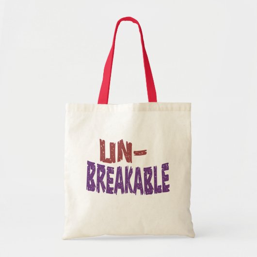 Onbreekbare, gedurfde en veerkrachtige typografie tote bag (Voorkant)
