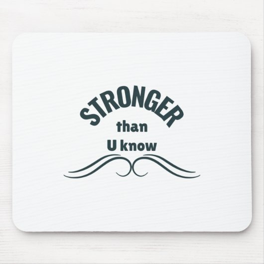Onbreekbare geest sterker dan je Sticker kent Muismat (Voorkant)