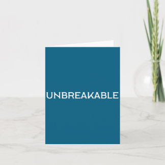 Onbreekbare Inspirerende Motivational Gezegde  Kaart