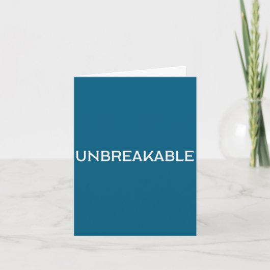 Onbreekbare Inspirerende Motivational Gezegde  Kaart (Voorkant)