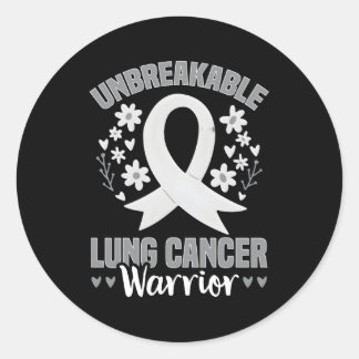 Onbreekbare longkanker krijger longkanker gevechte ronde sticker
