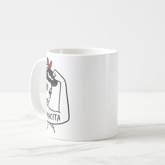 Onbreekbare Mexicaanse Rosie Vrouw Mamacita Cinco  Koffiemok (Voorkant links)