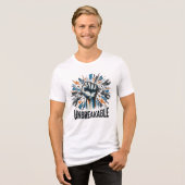 Onbreekbare Motiverende Mentaliteit Unisex Bella C Tri-Blend Shirt (Voorkant volledig)