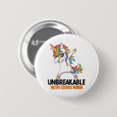 Onbreekbare multipele sclerose warrior ronde button 5,7 cm (Voorkant /achterkant)