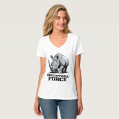 Onbreekbare neushoorn: kracht en kracht ontketend t-shirt (Voorkant volledig)