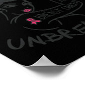 Onbreekbare Roze Borstkanker Krijger Survivor GI Poster (Hoek)