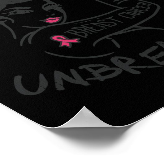 Onbreekbare Roze Borstkanker Krijger Survivor GI Poster (Hoek)