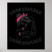 Onbreekbare Roze Borstkanker Krijger Survivor GI Poster (Voorkant)