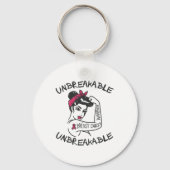 Onbreekbare Roze Borstkanker Krijger Survivor GI Sleutelhanger (Voorkant)