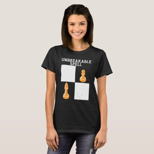 Onbreekbare Spell Chess Pawn Chess Player B T-shirt (Voorkant volledig)