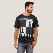 Onbreekbare Spell Pawn bisschop Funny Chess Player T-shirt (Voorkant volledig)