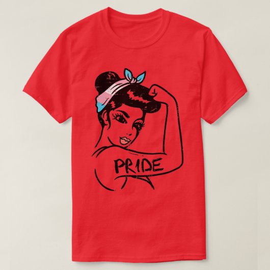 Onbreekbare sterke vrouw transgender rans Pride Fl T-shirt (Design voorkant)