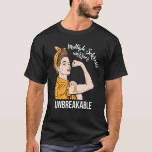 Onbreekbare Warrior Multiple Sclerosis Bewustheid T-shirt