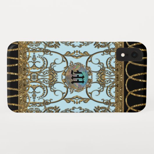 Onbuigbaar, luxe legant monogram Case-Mate iPhone case (Achterkant (horizontaal))