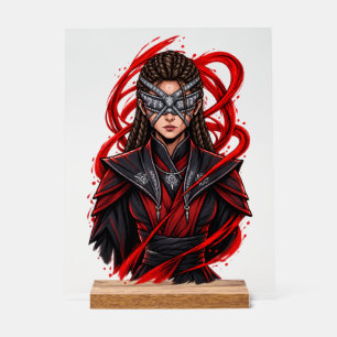 Onbuigzame Cyber Samurai Vrouw Acryl Bord